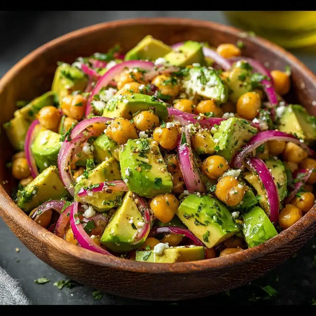 Chickpea Feta Avocado Salad