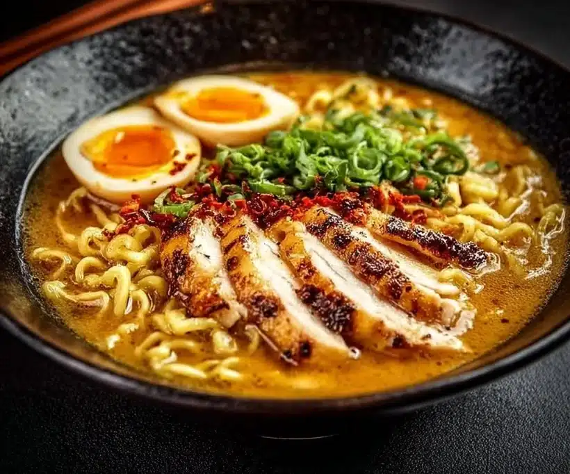 Creamy Garlic Chicken Ramen