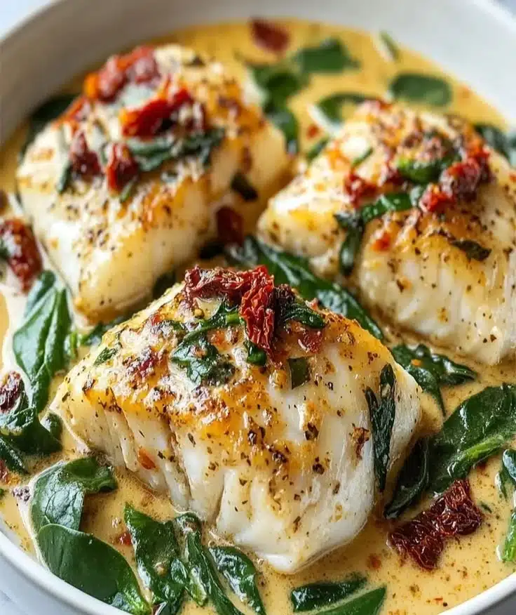 Creamy Keto Tuscan Cod Recipe - Low-Carb, Delicious Dish