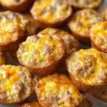 High-protein pancake sausage mini muffins for a nutritious snack