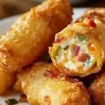 Mini Jalapeño Popper Egg Rolls served with dipping sauce