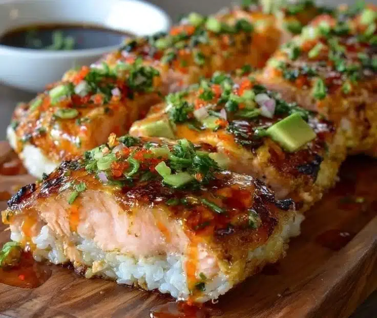 Spicy Salmon Sushi Bake