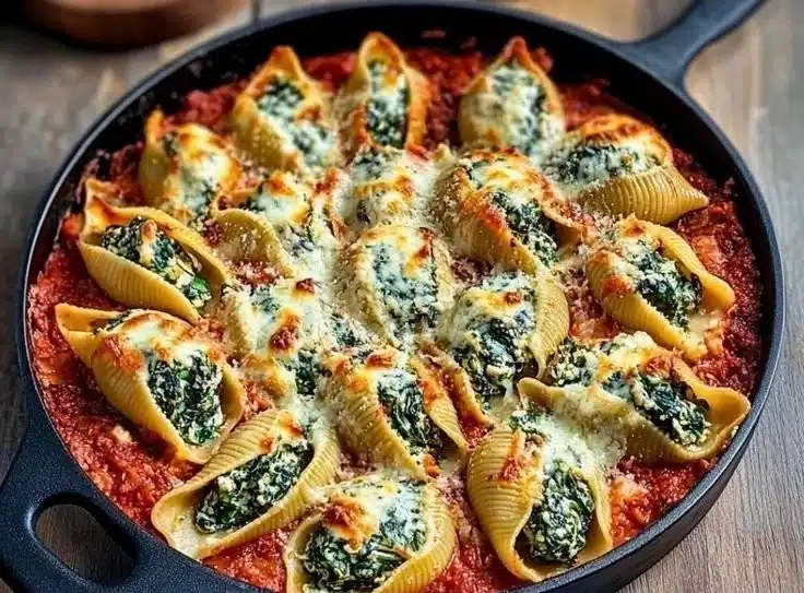 Spinach and Ricotta Stuffed Shells