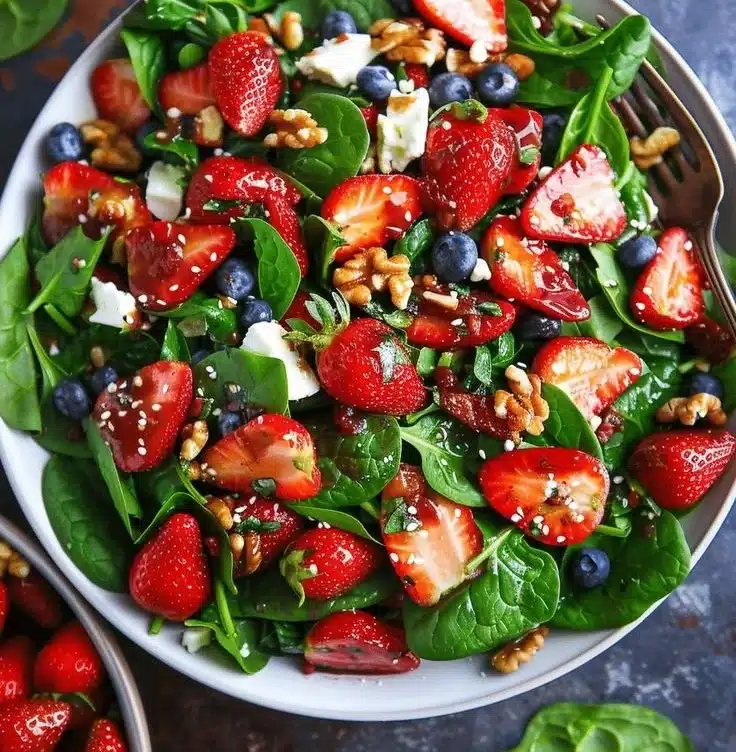 15-Minute Strawberry Spinach Salad