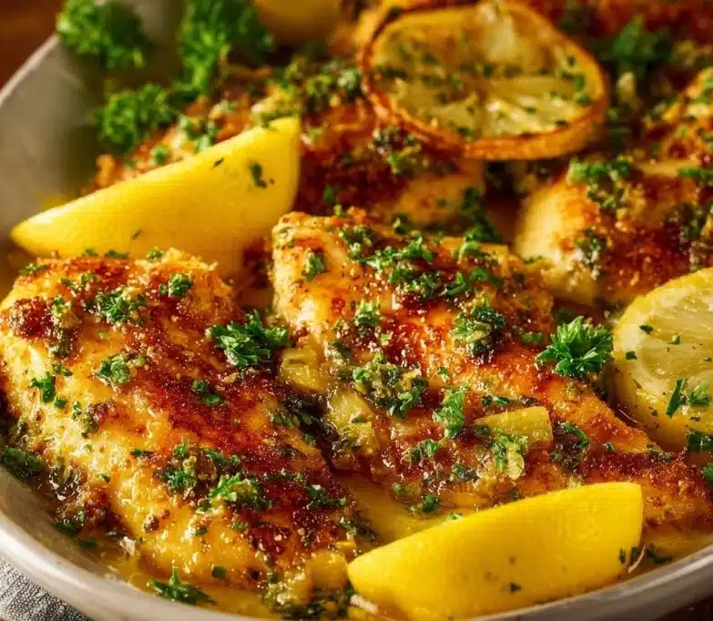 Quick and flavorful 30-minute lemon chicken dish served with herbs