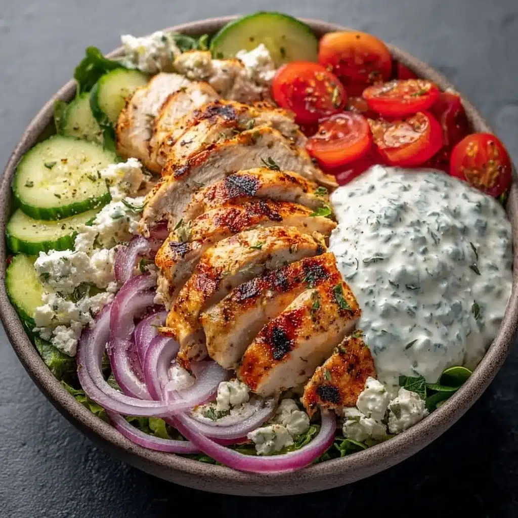 Authentic Greek Chicken Gyro Bowl: Fresh & Simple Dinner