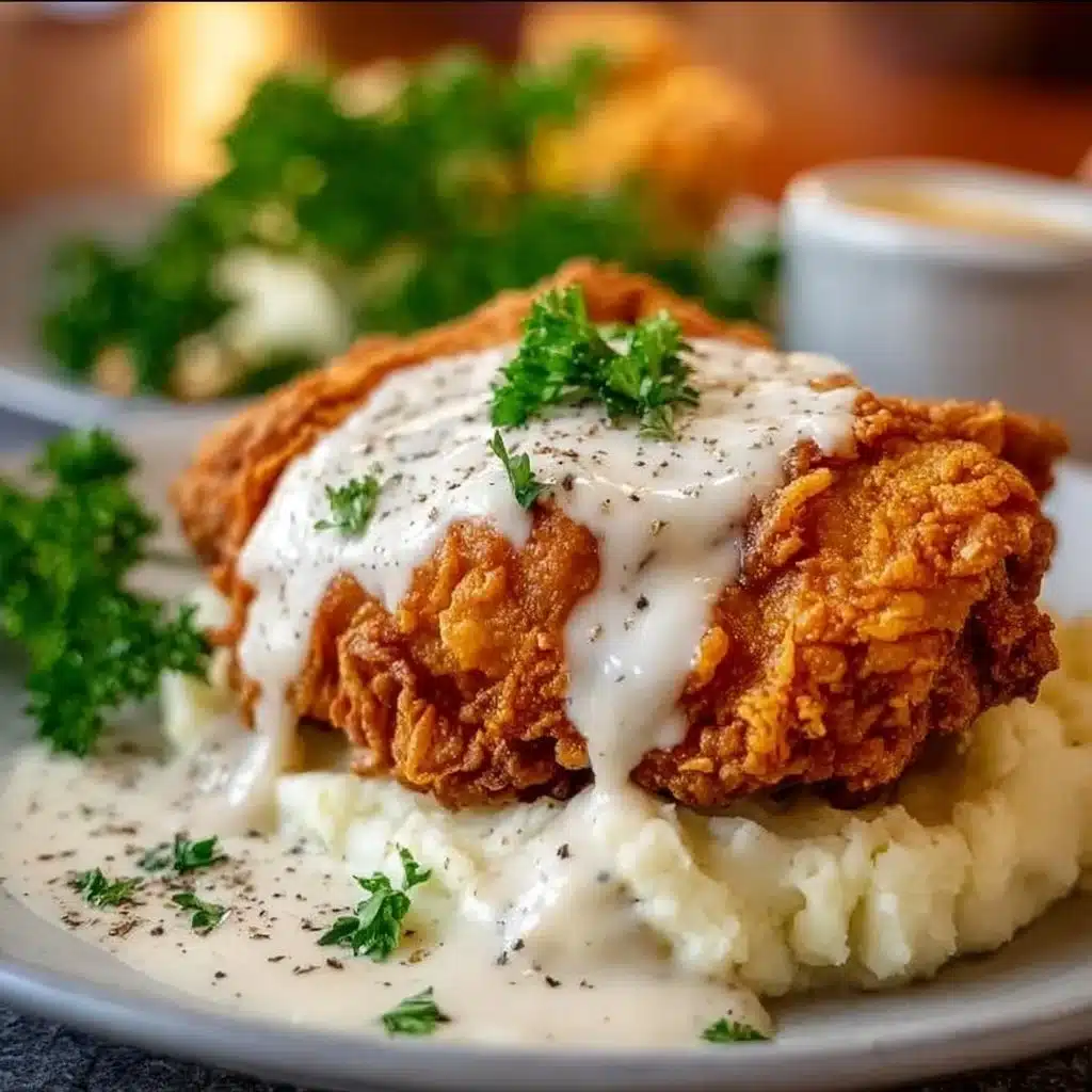 Delicious Chicken Fried Chicken served with sides, showcasing crispy breading and juicy meat.