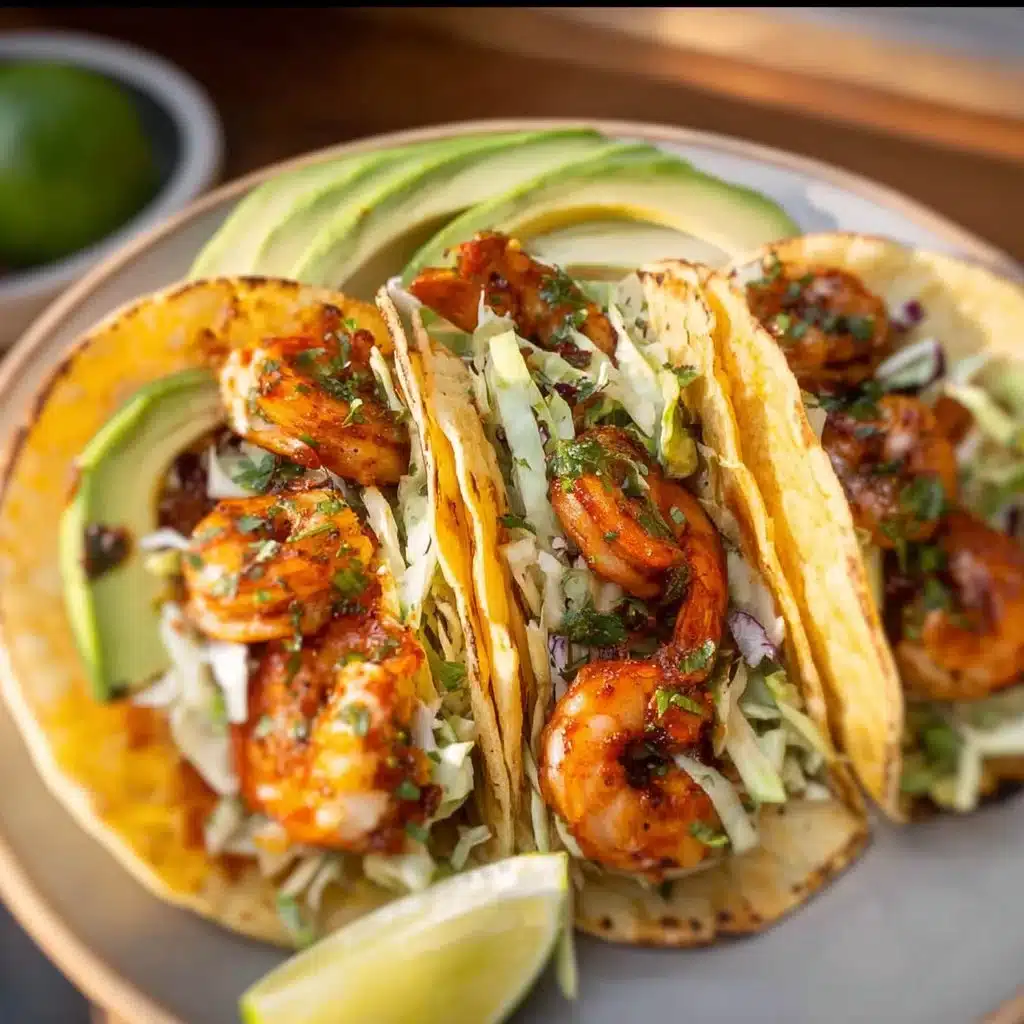 Cilantro Lime Shrimp Tacos with Creamy Slaw