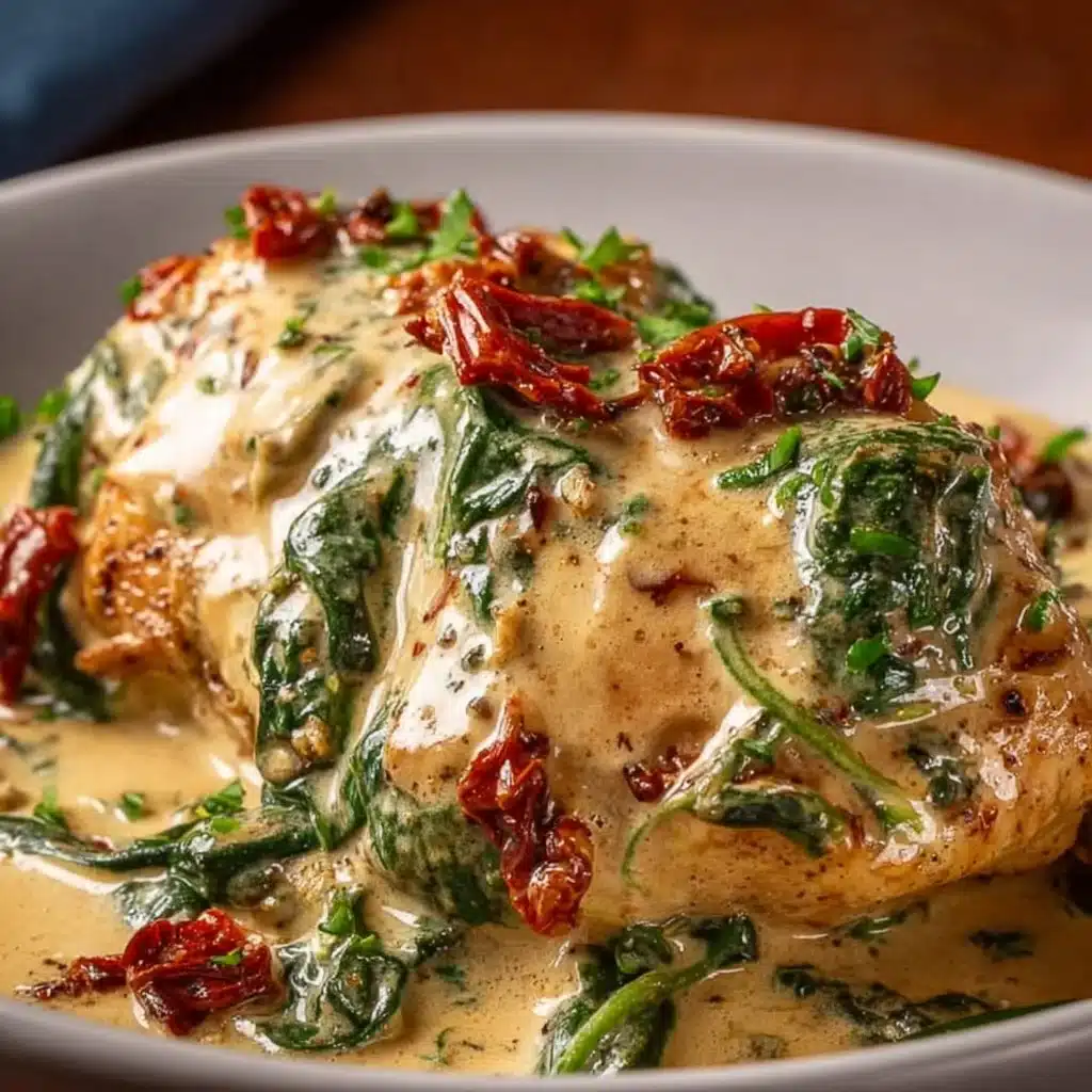 Creamy Crockpot Tuscan Chicken