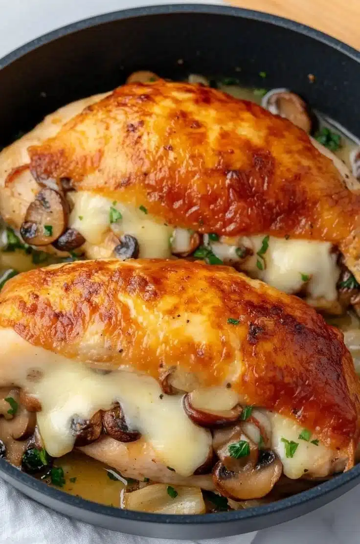 Flavorful Mushroom Stuffed Chicken Breast