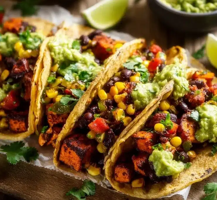 Healthy Black Bean Sweet Potato Tacos