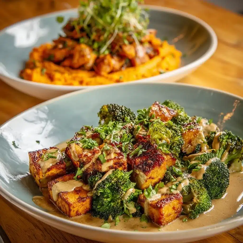 Healthy chicken sweet potato bowls with colorful vegetables and spices.
