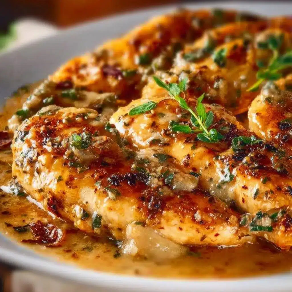 Keto Tomato Basil Chicken Skillet, delicious low-carb dinner recipe with fresh ingredients