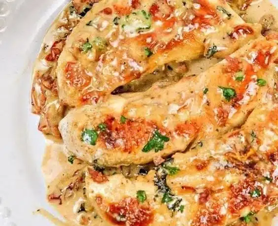 Keto Tomato Basil Chicken Skillet