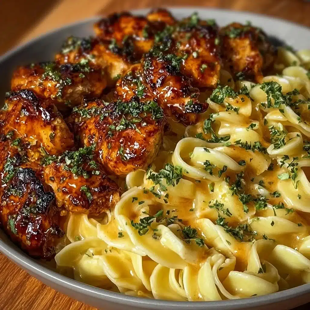 Lemon Garlic Butter Chicken with Creamy Parmesan Pasta is irresistible!