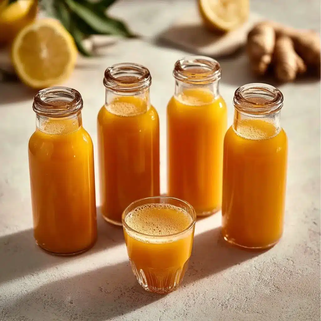 Lemon ginger immunity shots for enhanced health and immune support