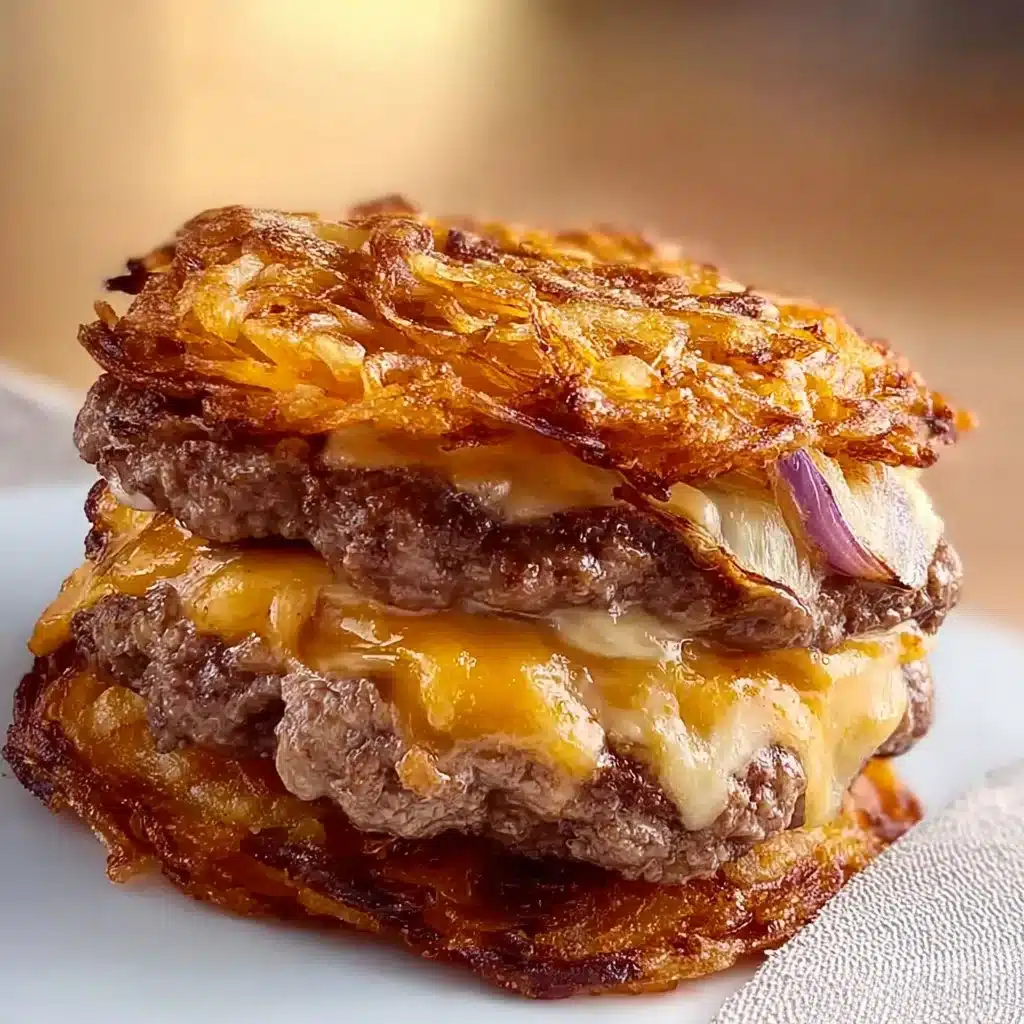 Low-Carb In-N-Out Burger Copycat with Cheesy Onion Buns