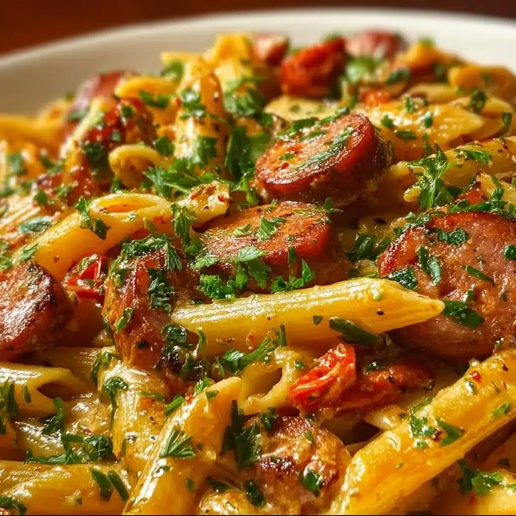 One-Pot Creamy Spicy Cajun Sausage Pasta