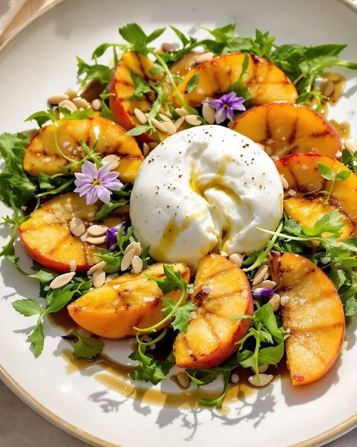 Peach Burrata Salad