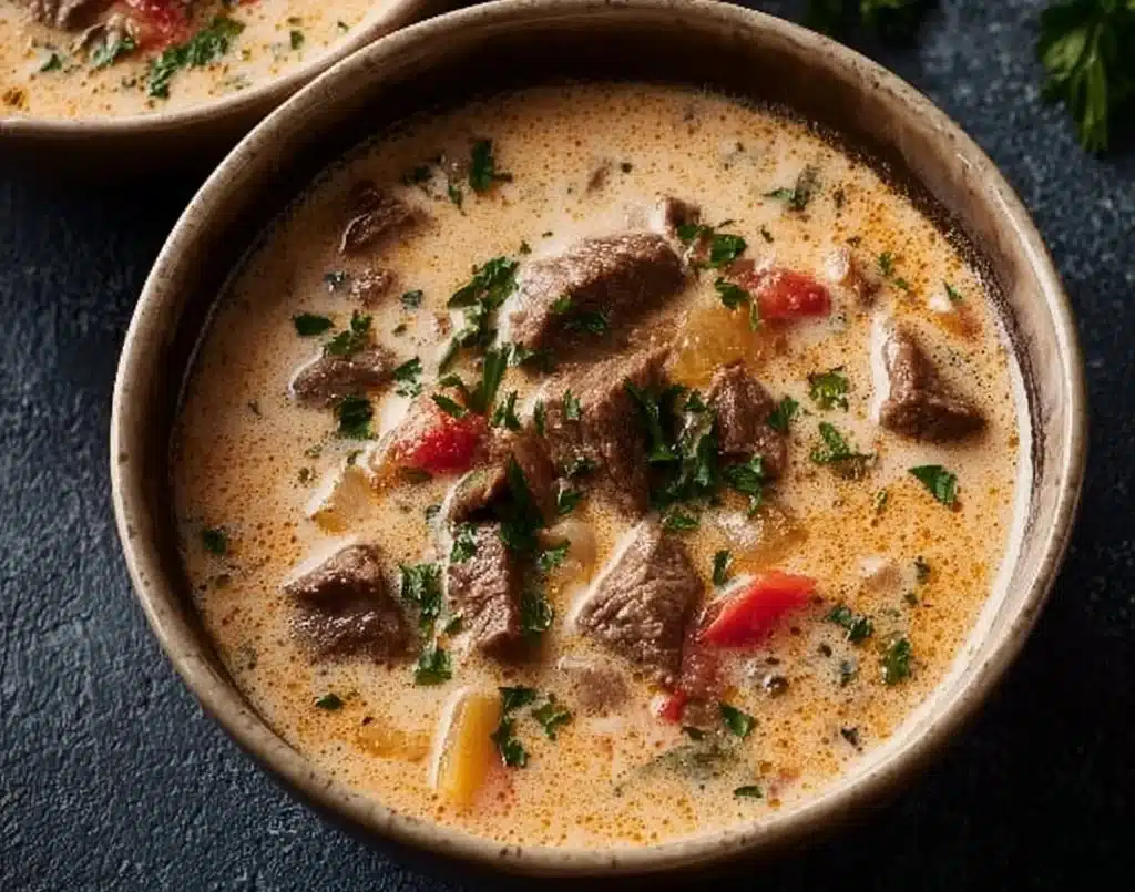 Philly Cheese Steak Soup