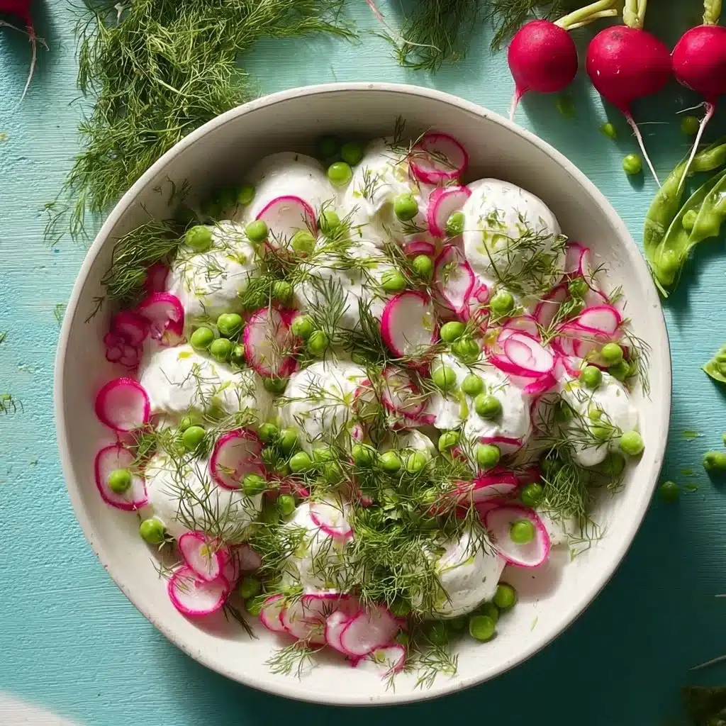 Potato salad with radishes