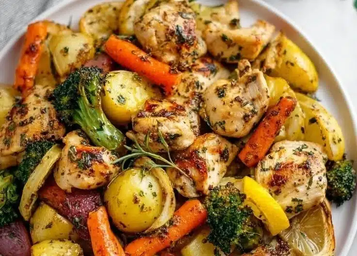 Sheet Pan Lemon Herb Chicken and Vegetables
