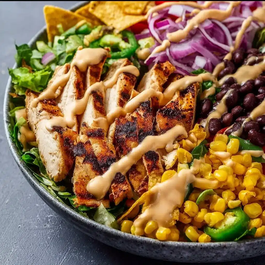 Delicious and spicy avocado salad with fresh ingredients