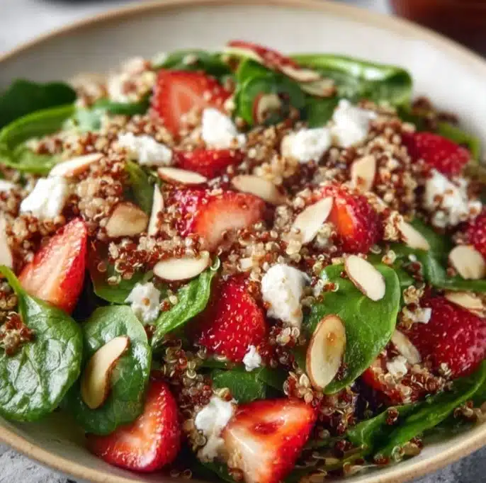 Spinach and Strawberry Quinoa Salad