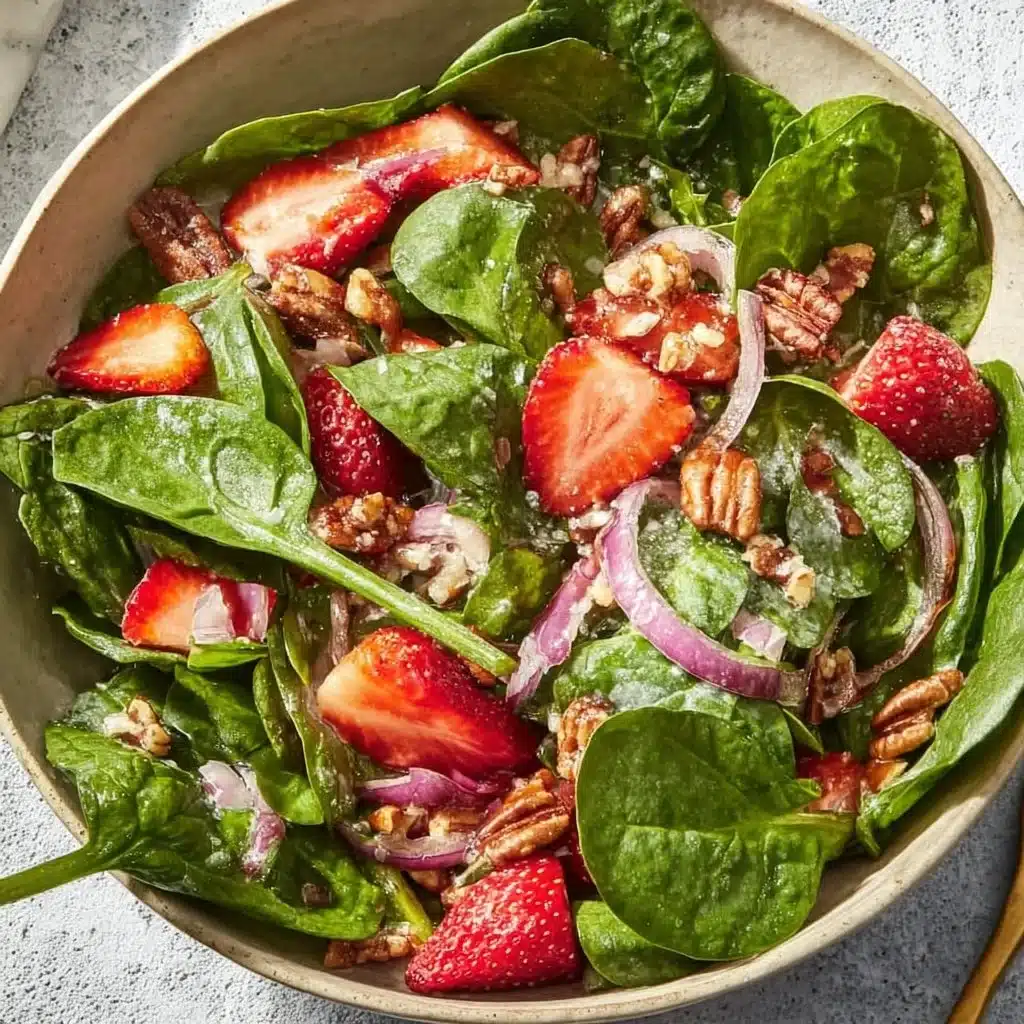 Spinach Salad with Strawberries and Mustard Dressing