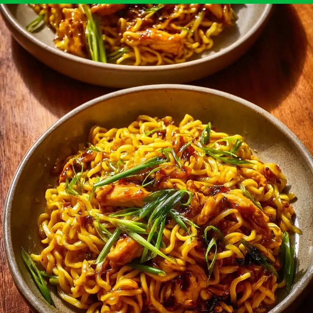 Sticky Garlic Chicken Noodles