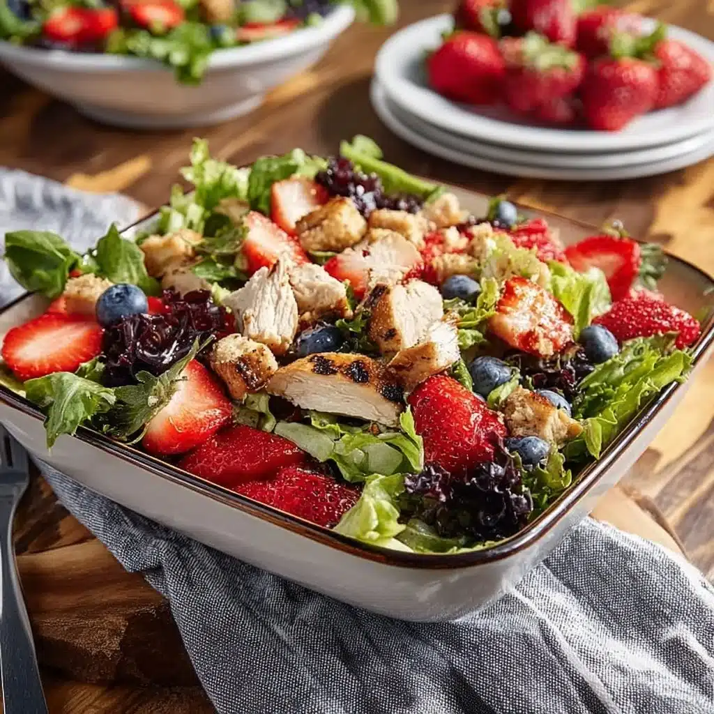 Delicious Strawberry Chicken Salad with fresh ingredients
