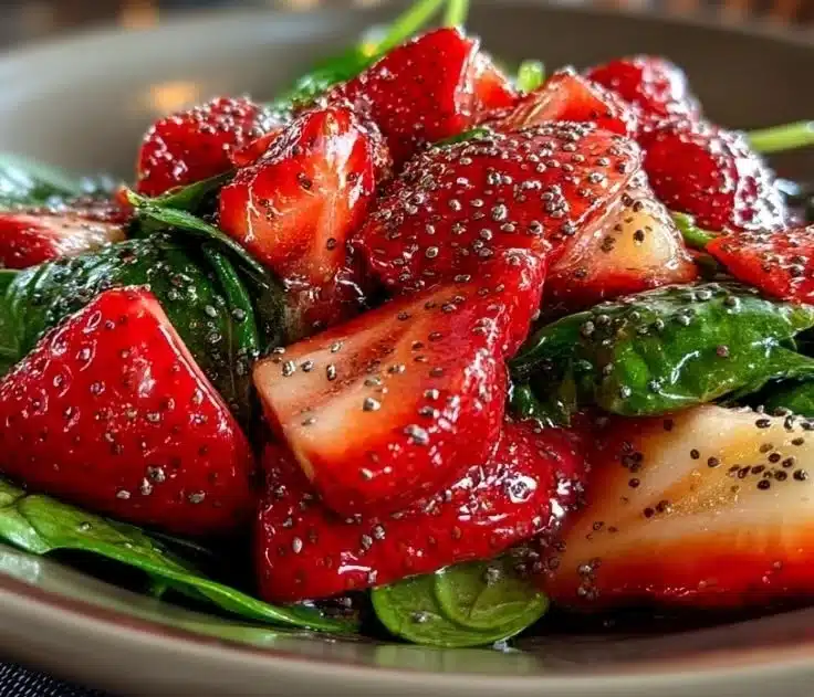 Strawberry Spinach Salad with Poppy Seed Dressing