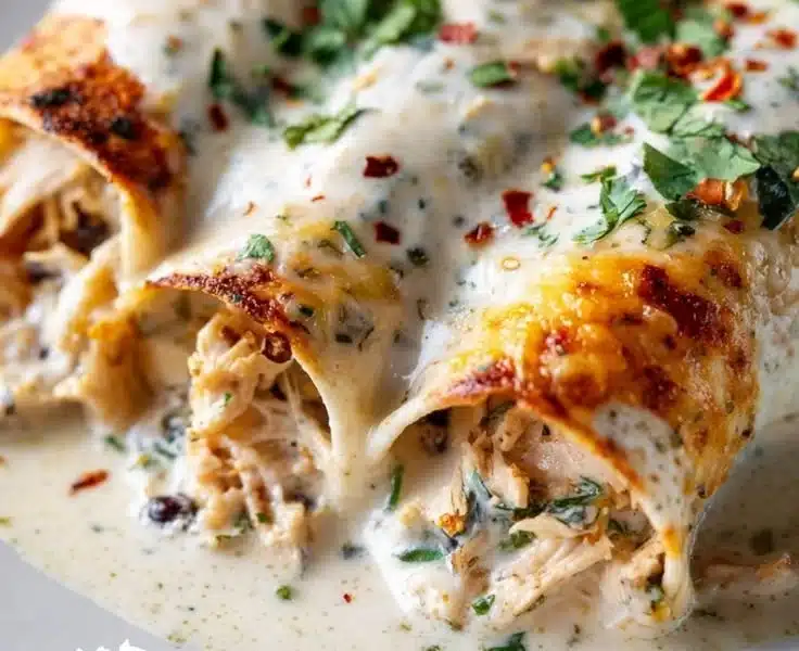 Warm and Delicious High Protein Chicken Enchiladas