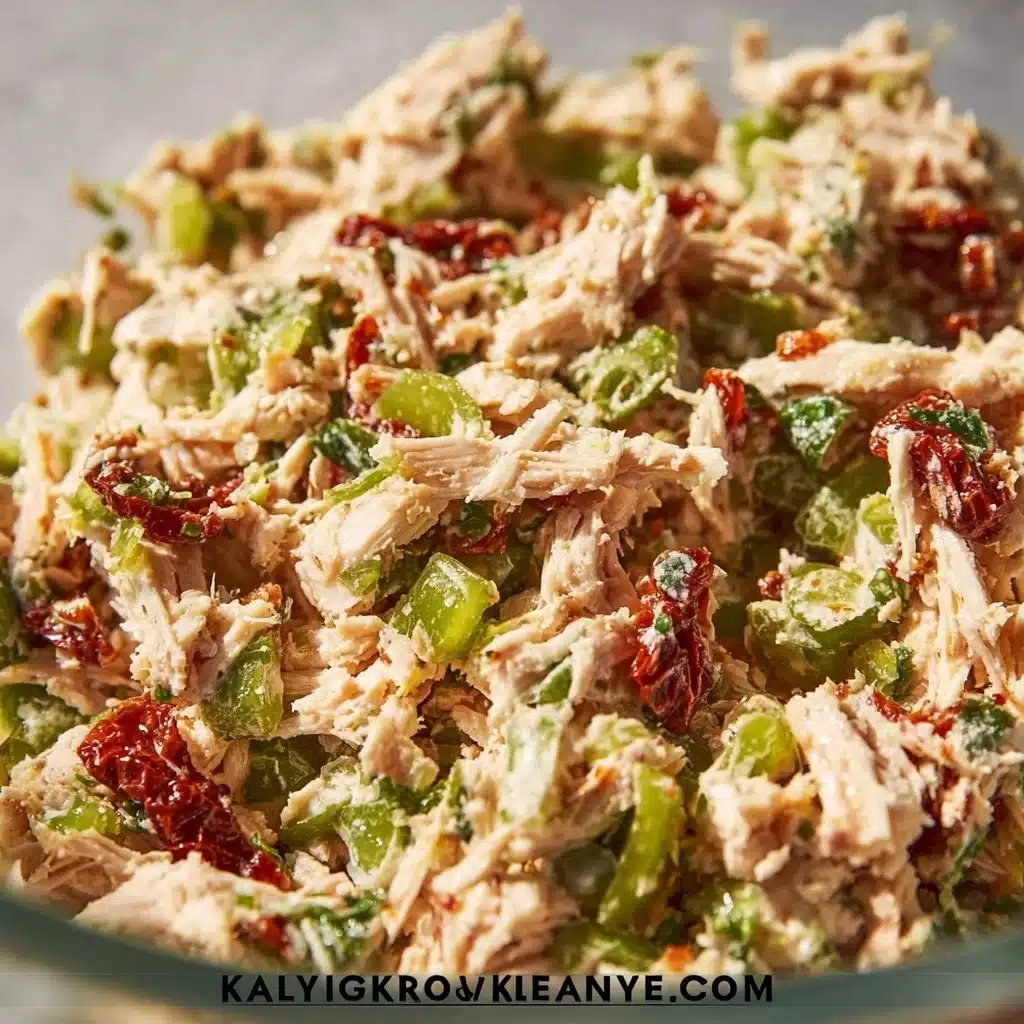Zesty Sun-Dried Tomato Chicken Salad with vibrant ingredients