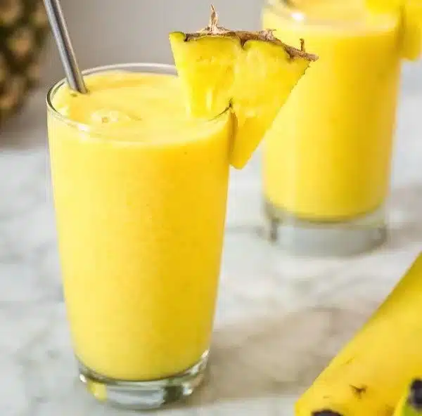 Refreshing beverage representing paradise in a glass with tropical flavors.