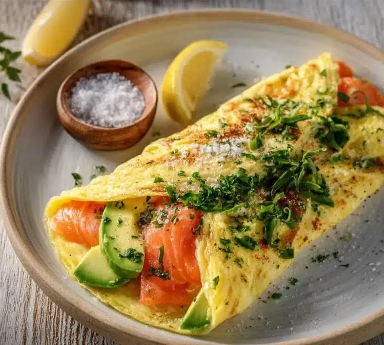 Avocado & Smoked Salmon Omelet