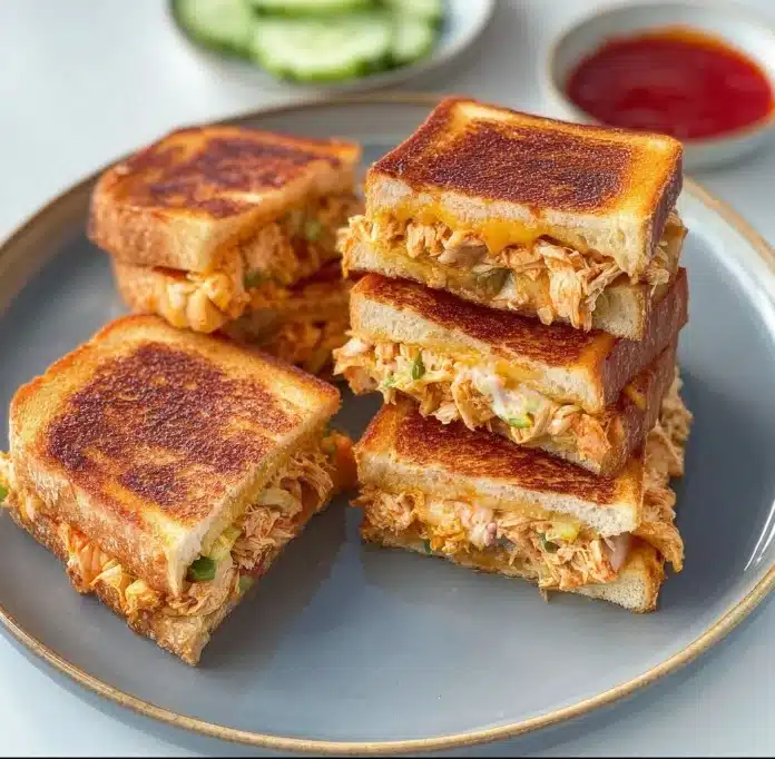 Delicious Chicken Melt Sandwich with tender chicken and melted cheese