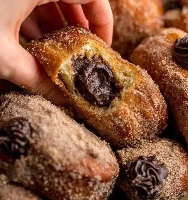 Chocolate Hazelnut Cream Doughnuts