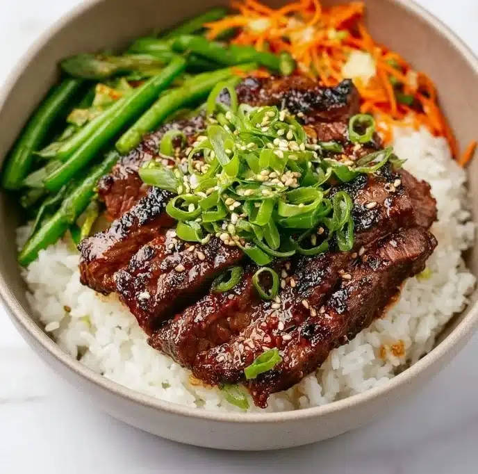 Crispy Beef Rice Bowl