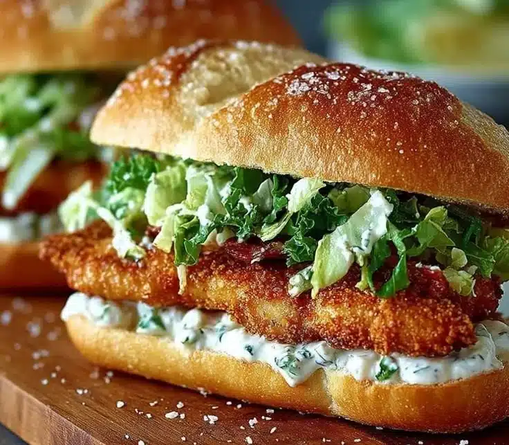 Crispy Chicken Caesar Sandwich