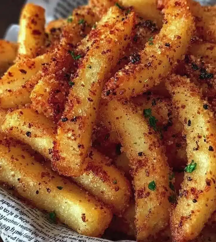 Crispy Garlic Parmesan Fries