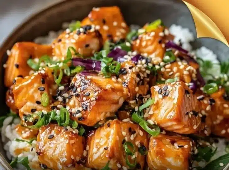 Crispy Salmon and Rice Bowl