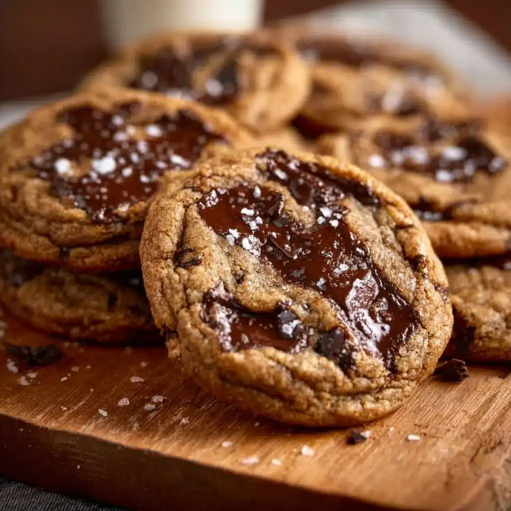Freshly baked Espresso Chocolate Chip Cookies with chocolate chips