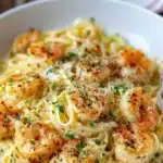 Delicious Garlic Butter Shrimp Scampi Pasta with fresh herbs and lemon