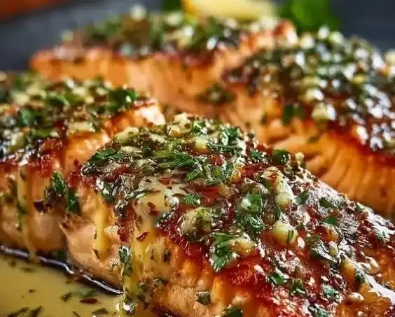 Honey-Lime Garlic Butter Baked Salmon