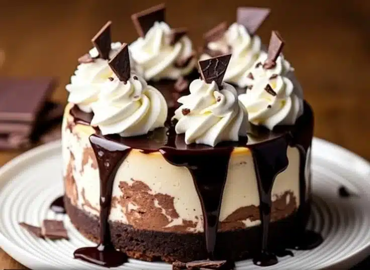 Hot Fudge Sundae Brownie Cheesecake
