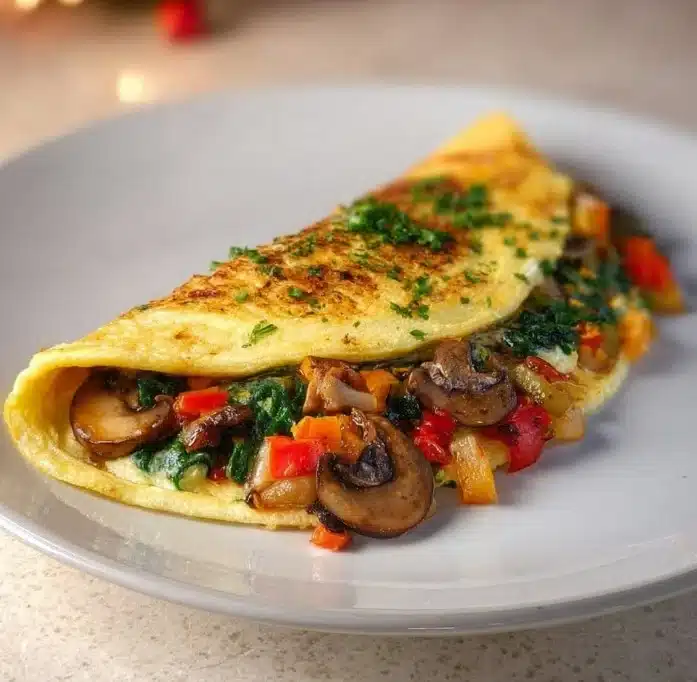 Loaded Veggie Cheese Omelette (iHop Style)