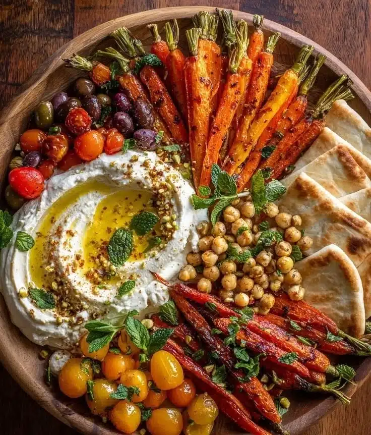 Mediterranean Burrata & Roasted Carrot Board