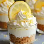 Delicious no-bake lemon cheesecake cups served in glass dishes