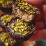 No-bake vegan and gluten-free oat cups topped with fruits and nuts